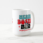 Mug Noël Boston Terrier Chien Maman (Devant droit)