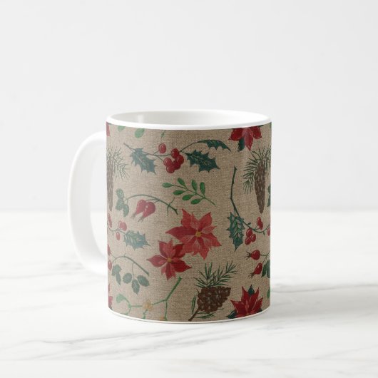 Mug Noël botanique traditionnel (Devant gauche)