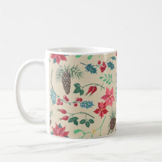 Mug Noël botanique traditionnel (beige)