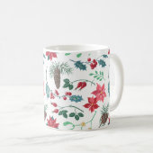 Mug Noël botanique traditionnel (blanc) (Devant droit)