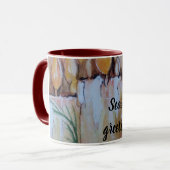 MUG NOËL BOUGIES D'ART AVEC SAINT (Devant gauche)