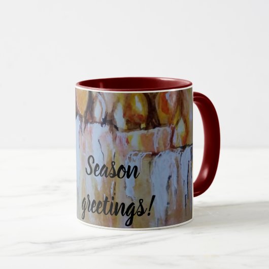 MUG NOËL BOUGIES D'ART AVEC SAINT (Devant droit)