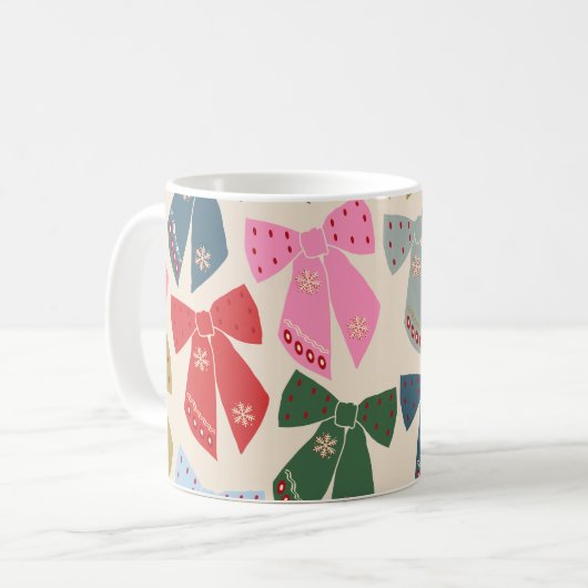 Mug Noël Bows Coquette (Devant gauche)