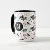 Mug Noël Bull-finch & Red Berries Motif (Devant gauche)