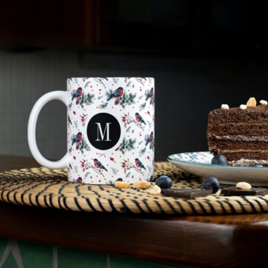 Mug Noël Bull-finch & Red Berries Motif