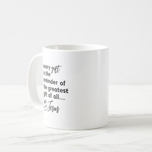 Mug Noël cadeau Jésus (Devant gauche)