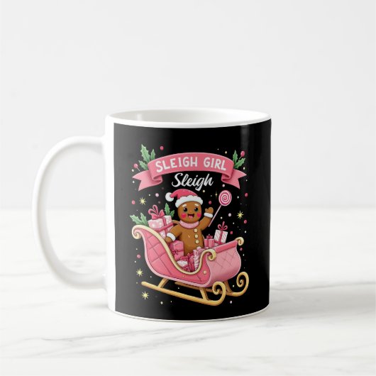 Mug Noël Candy Sleigh Girl Gingerbread Fête (Gauche)
