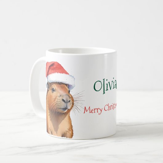 Mug Noël Capybara (Devant gauche)