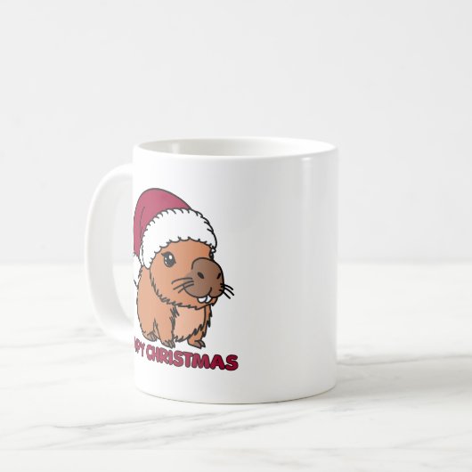 Mug Noël Capybara (Devant gauche)