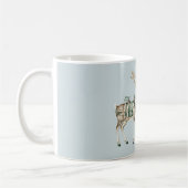 Mug Noël Cerf Vert Bleu (Gauche)