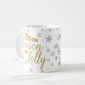 Mug Noël C'est la saison Snowflake Gold Silver (Devant gauche)
