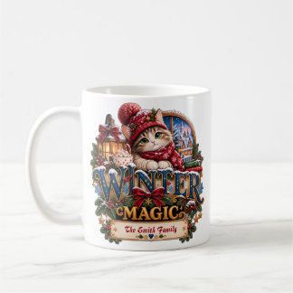 Mug Noël Chat Chaleureux Magie de l'Hiver Personnalisé