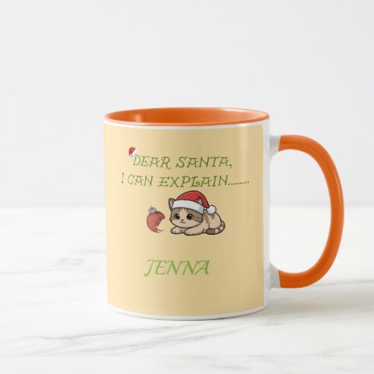 Mug Noël Chat Mignon et Vilain (Droite)