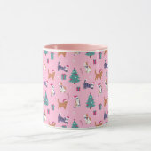Mug Noël Chats et arbres Motif de vacances (Centre)