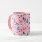 Mug Noël Chats et arbres Motif de vacances (Devant gauche)