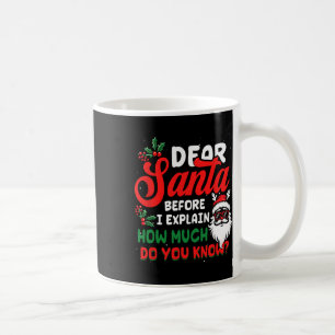 Mug Noël Cher Père Noël Je Peux Expliquer Combien Font