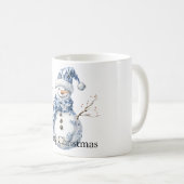 Mug Noël Chic Blanc Snowman (Devant droit)