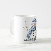 Mug Noël Chic Blanc Snowman (Devant gauche)