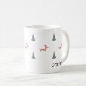Mug Noël Chien Dachshund (Devant droit)