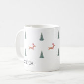 Mug Noël Chien Dachshund (Devant gauche)