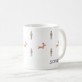 Mug Noël Chien Dachshund (Devant droit)