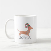 Mug Noël Chien Dachshund (Gauche)