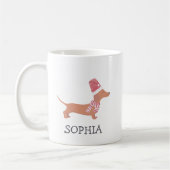 Mug Noël Chien Teckel (Gauche)