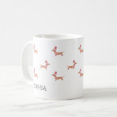 Mug Noël Chien Teckel (Devant gauche)