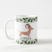 Mug Noël Chien Teckel (Gauche)