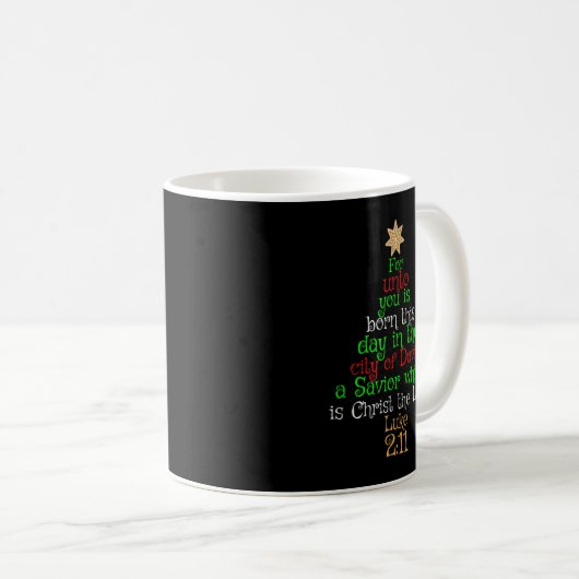 Mug Noël Christian À VOUS EST NÉ UN cadeau SAVIOR (Devant droit)