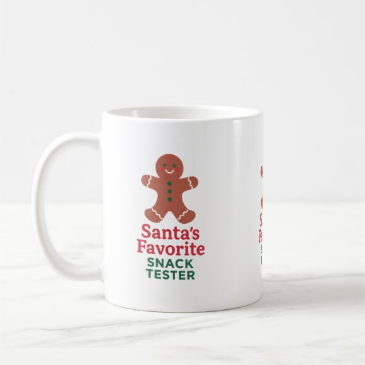 Mug Noël citation drôle goûter testeur gingembre homme (Gauche)
