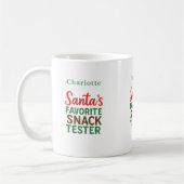 Mug Noël citation drôle nom du testeur de snack (Gauche)