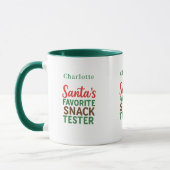 Mug Noël citation drôle nom du testeur de snack (Gauche)