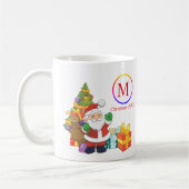 Mug Noël classique du Père Noël Monogramme (Gauche)