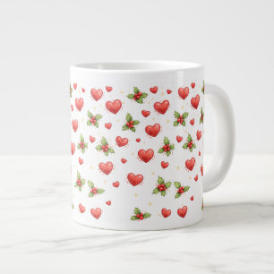 Mug Noël Cœurs & Houx