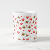 Mug Noël Cœurs & Houx (Devant)
