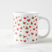 Mug Noël Cœurs & Houx (Droite)