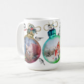 Mug Noël Collage 3-Photo Unique Garde de famille (Devant gauche)