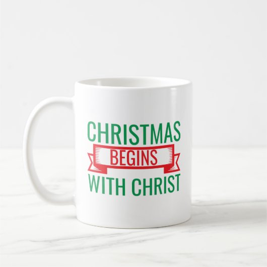 Mug noël commence avec christ-15523 (Gauche)