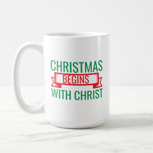 Mug noël commence avec christ-15523 (Gauche)
