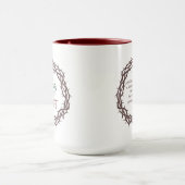 Mug NOËL COMMENCE AVEC L'Écriture CHRIST Wreath Red (Centre)