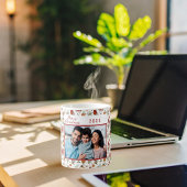 Mug Noël cônes pin photo de famille rouge blanc