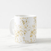 Mug Noël Confetti Étoile Dorée Élégante (Devant gauche)