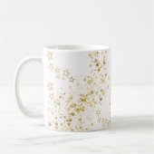 Mug Noël Confetti Étoile Dorée Élégante (Gauche)