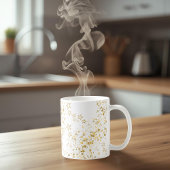 Mug Noël Confetti Étoile Dorée Élégante