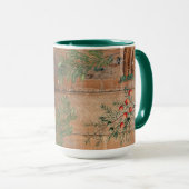 Mug Noël Conifères rustiques Bois de pin (Devant droit)