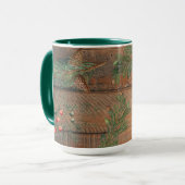 Mug Noël Conifères rustiques Bois de pin (Devant gauche)