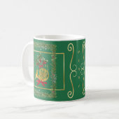 Mug Noël cor d'harmonie vert élégant (Devant gauche)