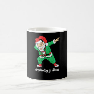 Mug Noël Dabbing Scrub Santa Néphrologie Infirmière In