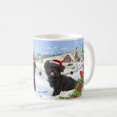 Mug Noël d'Affenpinscher (Devant droit)